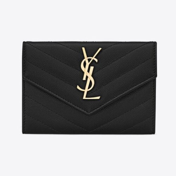 Authentic* YSL Small Envelope Leather Wallet